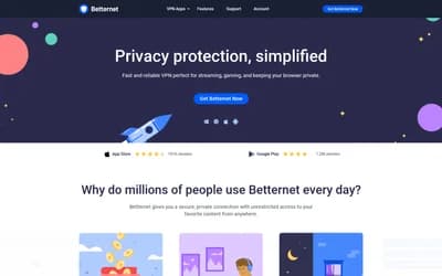 Betternet website screenshot