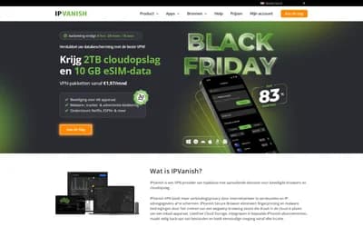 IPVanish website screenshot