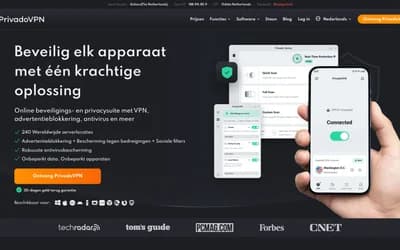 PrivadoVPN website screenshot