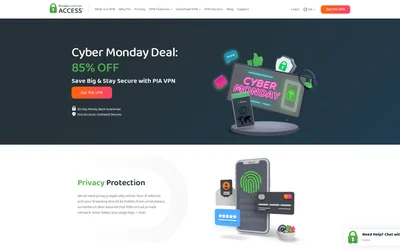 Private Internet Access website screenshot
