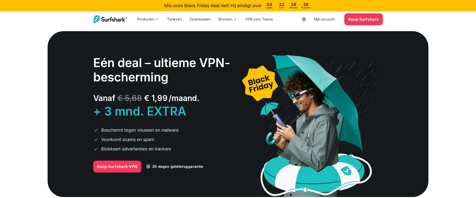 Surfshark website screenshot