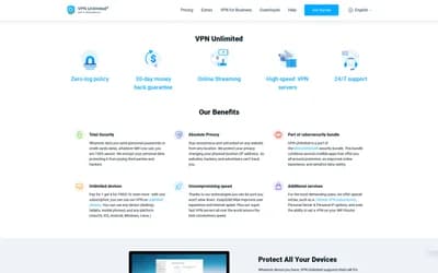 VPN Unlimited website screenshot