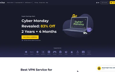 CyberGhost website screenshot