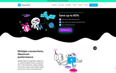 Speedify website screenshot