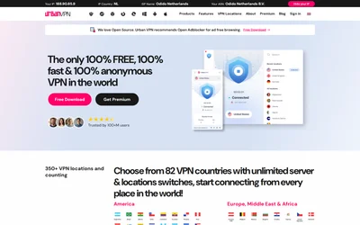 Urban VPN website screenshot